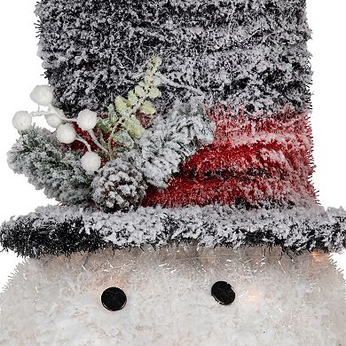 Northlight 25-in. Lighted Snowman with Black Frosted Top Hat Christmas Tree Topper