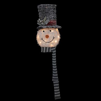 Northlight 25-in. Lighted Snowman with Black Frosted Top Hat Christmas Tree Topper
