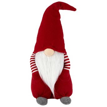Northlight 20 in Red and White "Hands in Pocket" Boy Christmas Gnome Decoration
