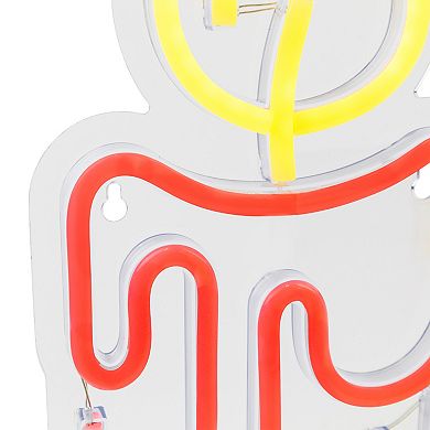 Northlight 12-in. Red LED Lighted Neon Style Red Candle Christmas Window Decor