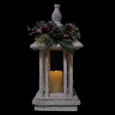 Northlight 15.25-in. LED Lighted White Storm Lantern Christmas Decoration