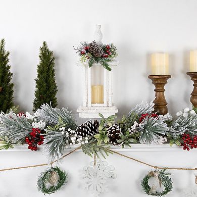 Northlight 15.25-in. LED Lighted White Storm Lantern Christmas Decoration