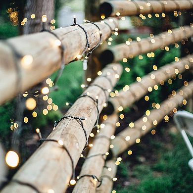 Northlight Warm White LED Solar Power Mini Christmas Light Set