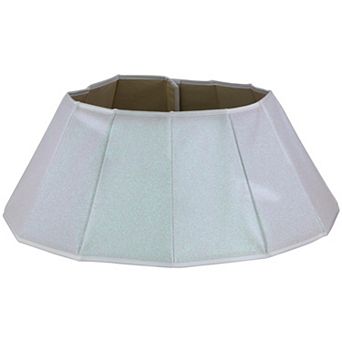 Northlight 26 in Shiny White Fabric Hexagonal Christmas Tree Collar