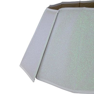 Northlight 26-in. Shiny White Fabric Hexagonal Christmas Tree Collar