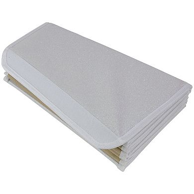 Northlight 26-in. Shiny White Fabric Hexagonal Christmas Tree Collar