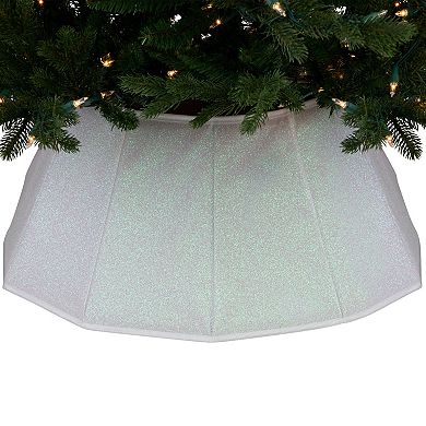 Northlight 26-in. Shiny White Fabric Hexagonal Christmas Tree Collar
