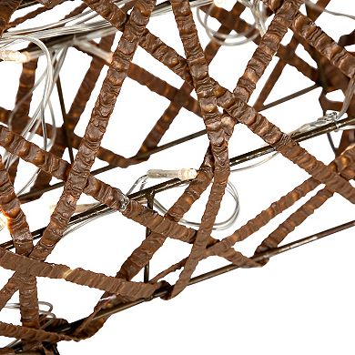 Northlight 35-in. LED Feeding Rattan Reindeer Outdoor Christmas Decoration