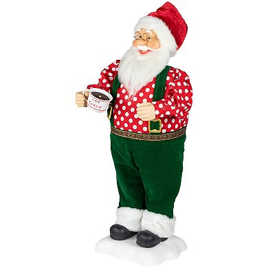 Northlight 24-in. Animated & Musical Santa Claus with Hot Cocoa Christmas Decoration