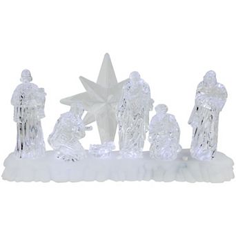 Northlight 12.25 in LED Nativity Scene Acrylic Christmas Decoration