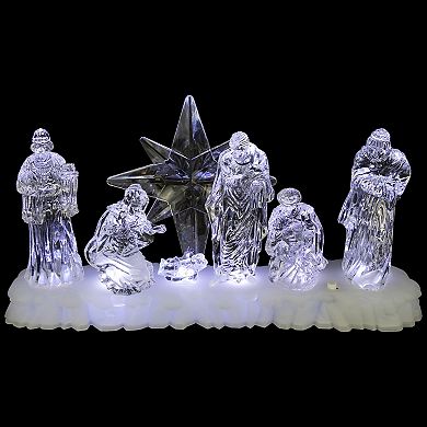 Northlight 12.25-in. LED Nativity Scene Acrylic Christmas Decoration