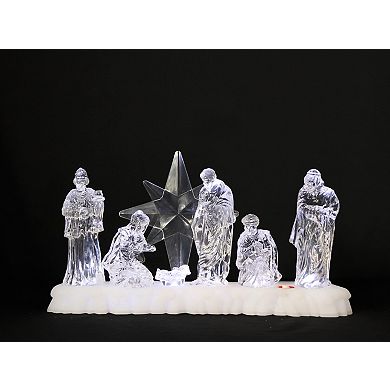 Northlight 12.25-in. LED Nativity Scene Acrylic Christmas Decoration