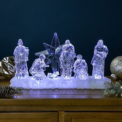 Northlight 12.25-in. LED Nativity Scene Acrylic Christmas Decoration