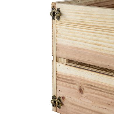 Northlight 18-in. Wood Crate "Lay Presents at My Feet" Christmas Tree Collar
