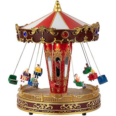 Northlight 10.75-in. LED Animated & Musical Carnival Carousel Christmas ...