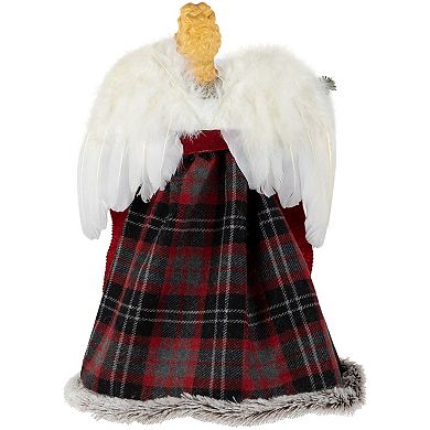 Northlight 16-in. Red & Plaid Angel Christmas Tree Topper