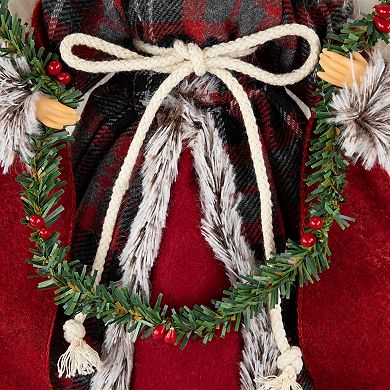 Northlight 16-in. Red & Plaid Angel Christmas Tree Topper