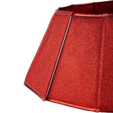 Northlight 26.75-in. Shiny Red Fabric Hexagonal Christmas Tree Collar