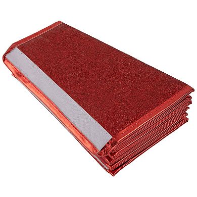 Northlight 26.75-in. Shiny Red Fabric Hexagonal Christmas Tree Collar