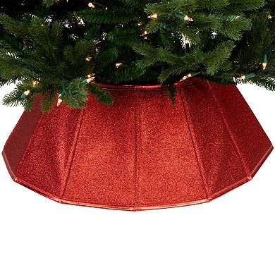 Northlight 26.75-in. Shiny Red Fabric Hexagonal Christmas Tree Collar