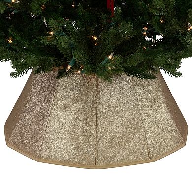 Northlight 26-in. Metallic Gold Fabric Hexagonal Christmas Tree Collar