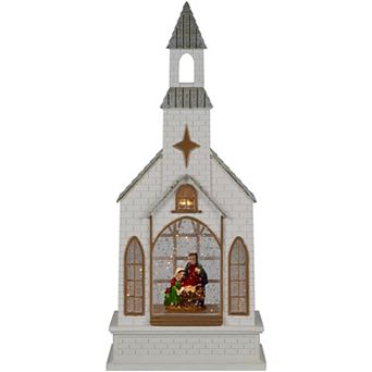 Northlight 12 in LED Holy Family Church Scene Christmas Snow Globe