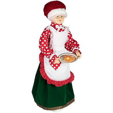 Northlight 24-in. Animated & Musical Mrs. Claus with Gingerbread Cookie Christmas Figure