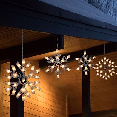 Northlight 8.5-ft. 150 Count White Snowflake Icicle Christmas Lights
