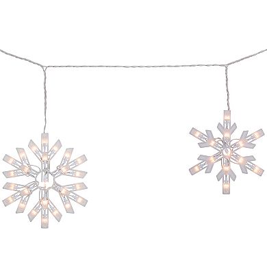 Northlight 8.5-ft. 150 Count White Snowflake Icicle Christmas Lights