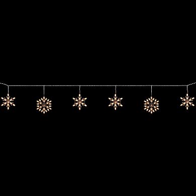 Northlight 8.5-ft. 150 Count White Snowflake Icicle Christmas Lights