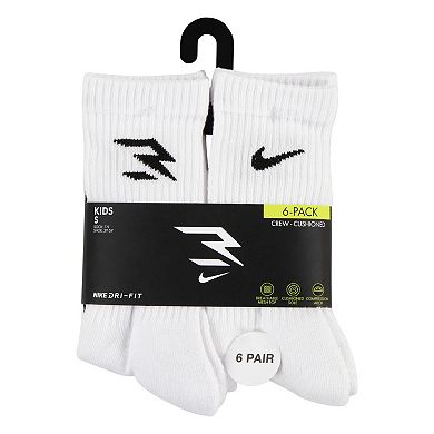 Boys Nike 3BRAND by Russell Wilson Dri-FIT Socks 6-Pack