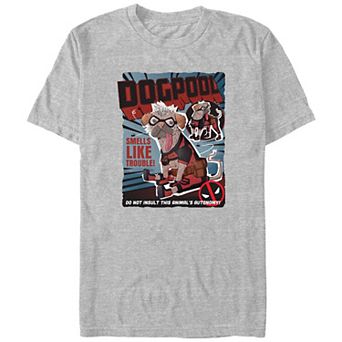 Big & Tall Marvel Deadpool & Wolverine Dogpool Cute Poster Graphic Tee