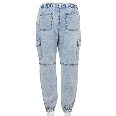 Juniors' Plus Size SO® High-Rise Tencel Cargo Jogger Pants