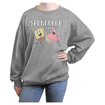 Juniors' Nickelodeon SpongeBob SquarePants Happy Dance With Patrick Oversized Graphic Pullover