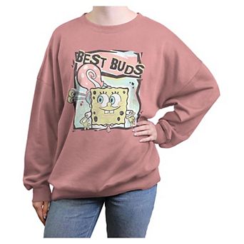 Juniors' Nickelodeon SpongeBob SquarePants And Gary Best Buds Oversized Graphic Pullover