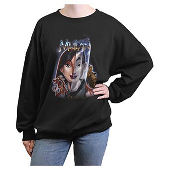 Disney's Mulan Classic Poster Juniors' Oversized Graphic Pullover