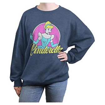 Disney's Cinderella Surprised Portrait Juniors' Oversized Graphic Pullover