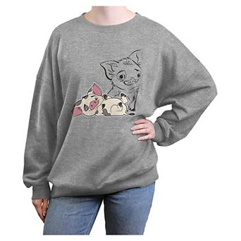 Disney's Moana Pua Juniors' Oversized Graphic Pullover