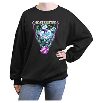 Juniors' Ghostbusters Marshmallow Man Oversized Graphic Pullover