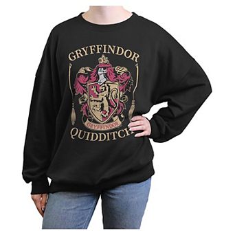 Juniors' Harry Potter Gryffindor Quidditch Oversized Graphic Pullover