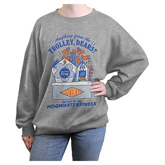 Juniors' Harry Potter Anything From The Trolley Oversized Graphic Pullover