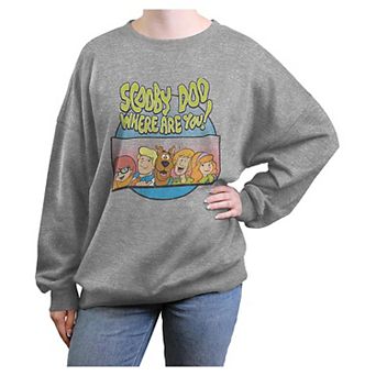 Juniors' Scooby-Doo Where Are You Oversized Graphic Pullover