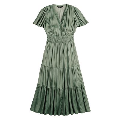 国内発送 Wang Vera Vera Simply Women's Short Dress Maxi Sleeve ワンピース