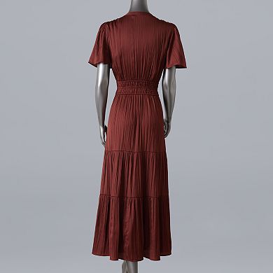 Women's Simply Vera Vera Wang Short Sleeve Maxi Dress