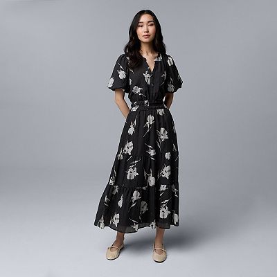 Women's Simply Vera Vera Wang Short Sleeve Maxi Dress