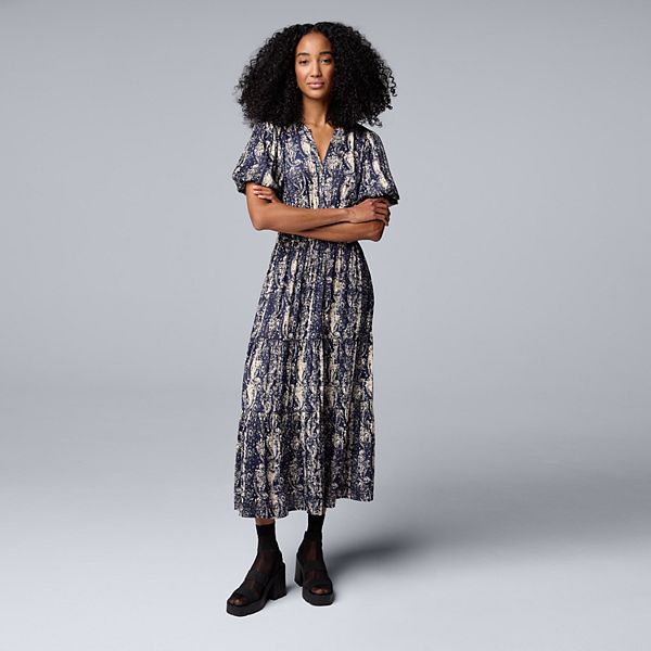 Women's Simply Vera Vera Wang Short Sleeve Maxi Dress