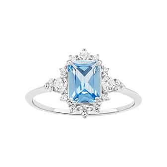 PRIMROSE Sterling Silver Baguette Band Ring