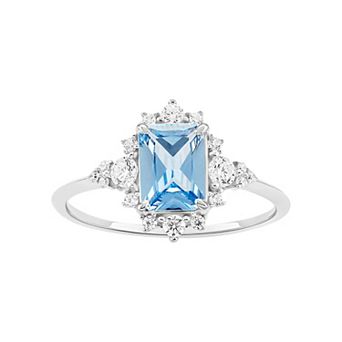 PRIMROSE Sterling Silver Baguette Band Ring