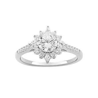 PRIMROSE Sterling Silver Cubic Zirconia Band Ring