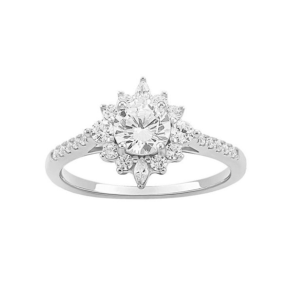 PRIMROSE Sterling Silver Cubic Zirconia Band Ring